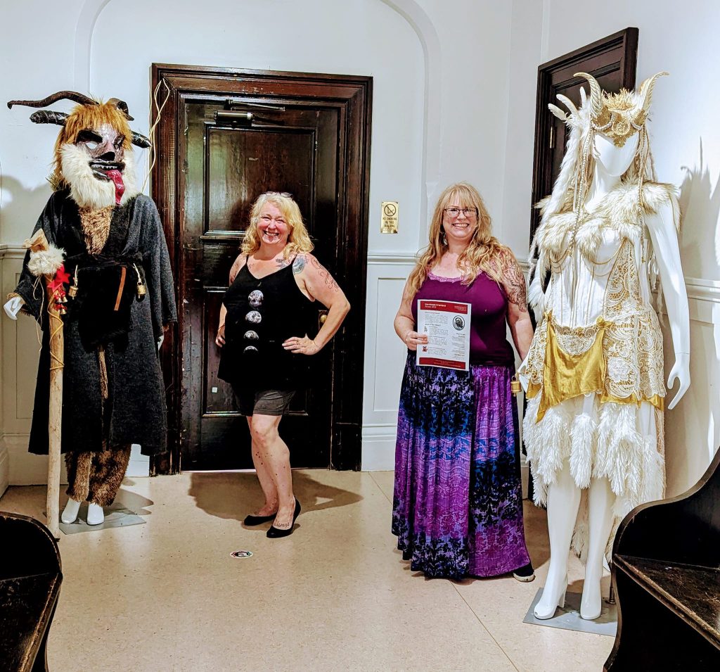 Organizers Julie Harland and Kristina Erickson of the Krampus Holiday parade and market. Holiday events and markets in Kamloops.