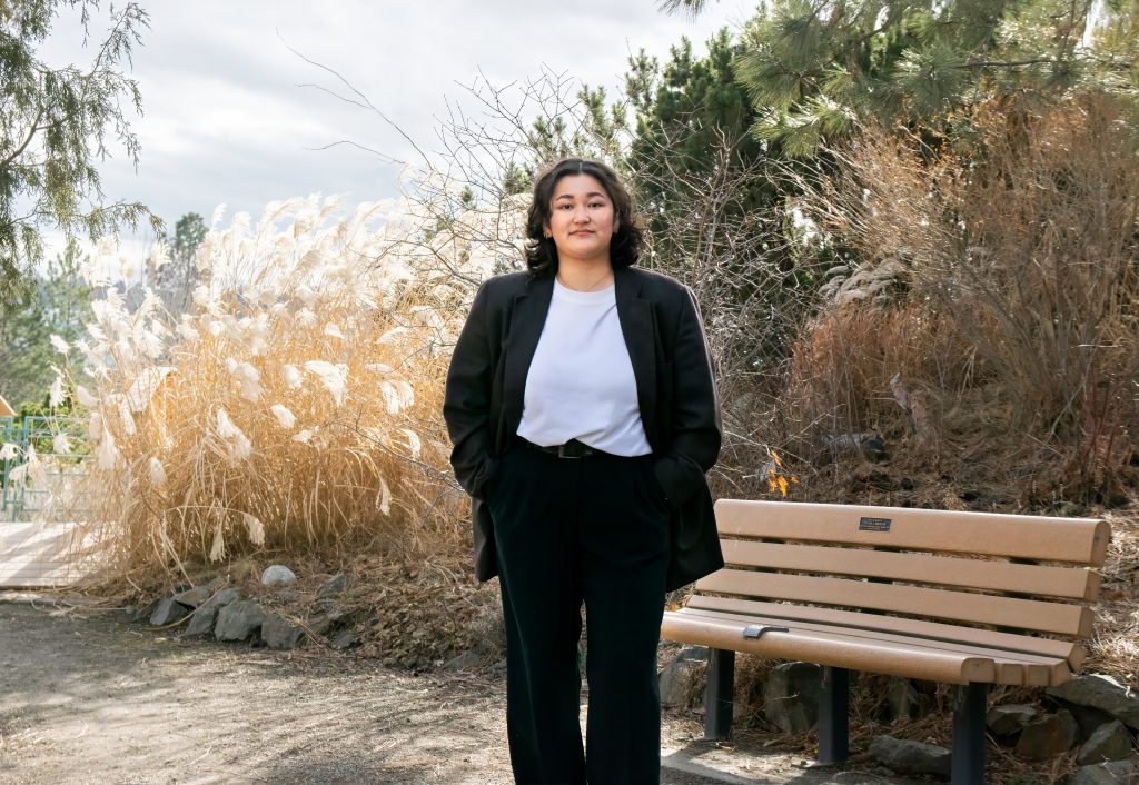 Aibiike Alymova shares her experience of the 2024 Canada heat wave with Anel Jazybayeva. Photo by Jess Beaudin
